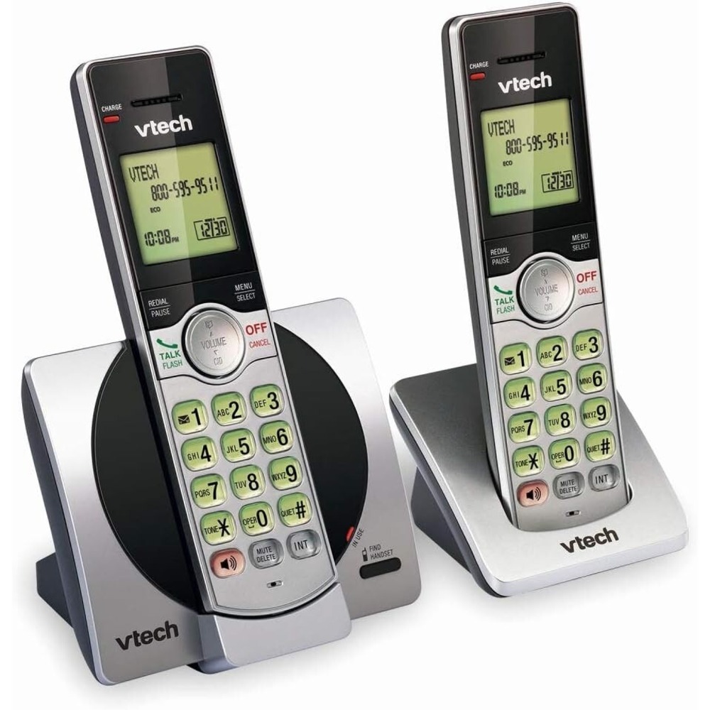VTech CS6919-2 DECT 6.0 Cordless Phone 2 Handsets Caller ID Call Waiting Silver